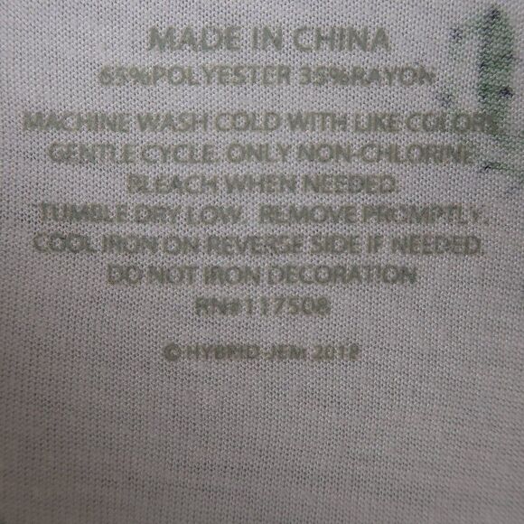 AWAKE IVORY WITH GREEN CACTUS PRINT V NECK SHORT SLEEVE SLEEP SHIRT SIZE SMALL - Picture 3 of 7